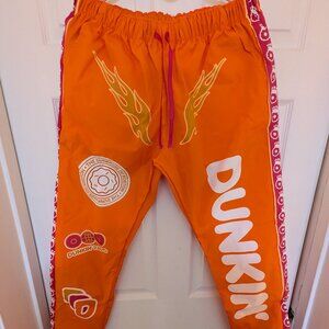 Unisex Size Large Dunkin' Donuts Dunkings Orange Track Pants